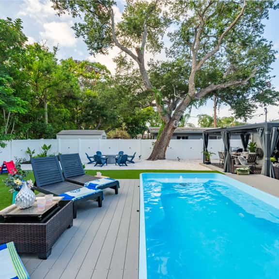 Charlotte Ave Coastal Retreat Private Pool Fire Pit & Backyard Lounge - Image 1