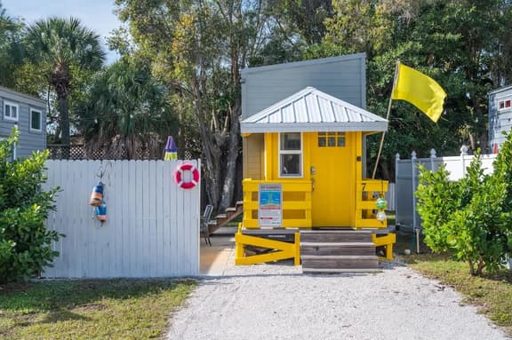 Tiny House Yellow Lifeguard Stand- pet friendly - Image 1